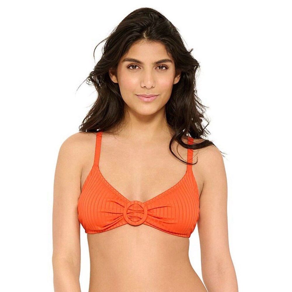 Freshwater Ribbed O-Ring Bikini Top Rib Toucan Medium